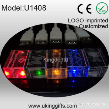Crystal USB Flash Drive High Class USB Pen Drive Wit Laser Engraving Logo